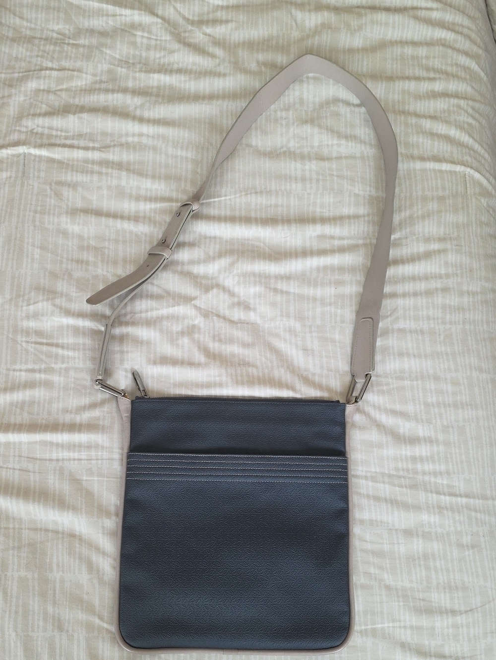 Loewe Anagram  Long Shoulder Bag Grey